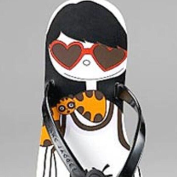 Marc by Marc Jacobs "Miss Marc" Heart Flip Flops - EU 36 / US 5.5 - Picture 2 of 9